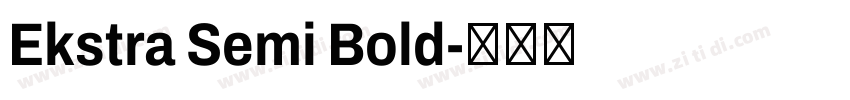 Ekstra Semi Bold字体转换